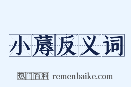 小蓐反义词是什么意思的图片